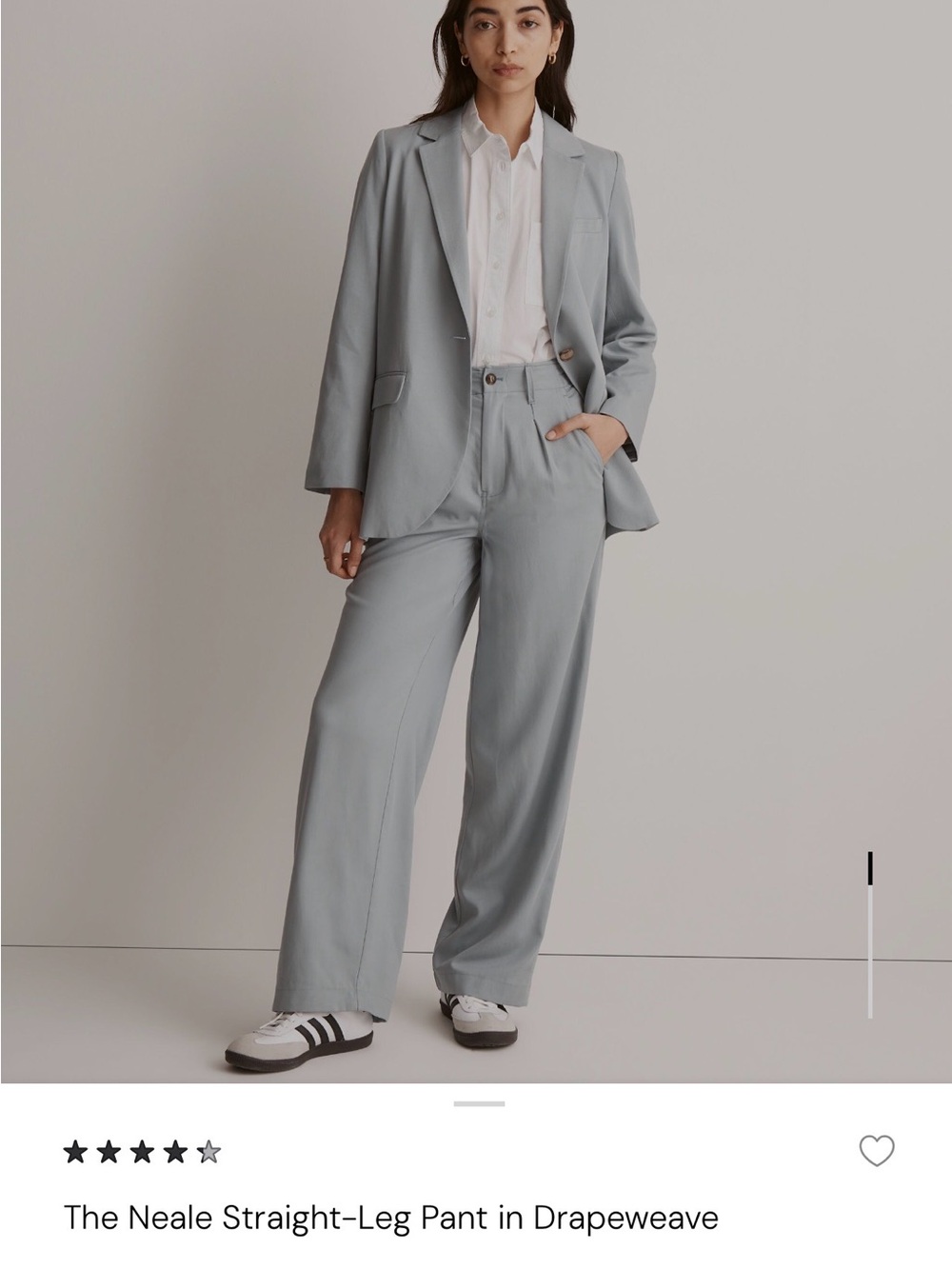 The Neal Straight-Leg Pant in Drapeweave in Coastal